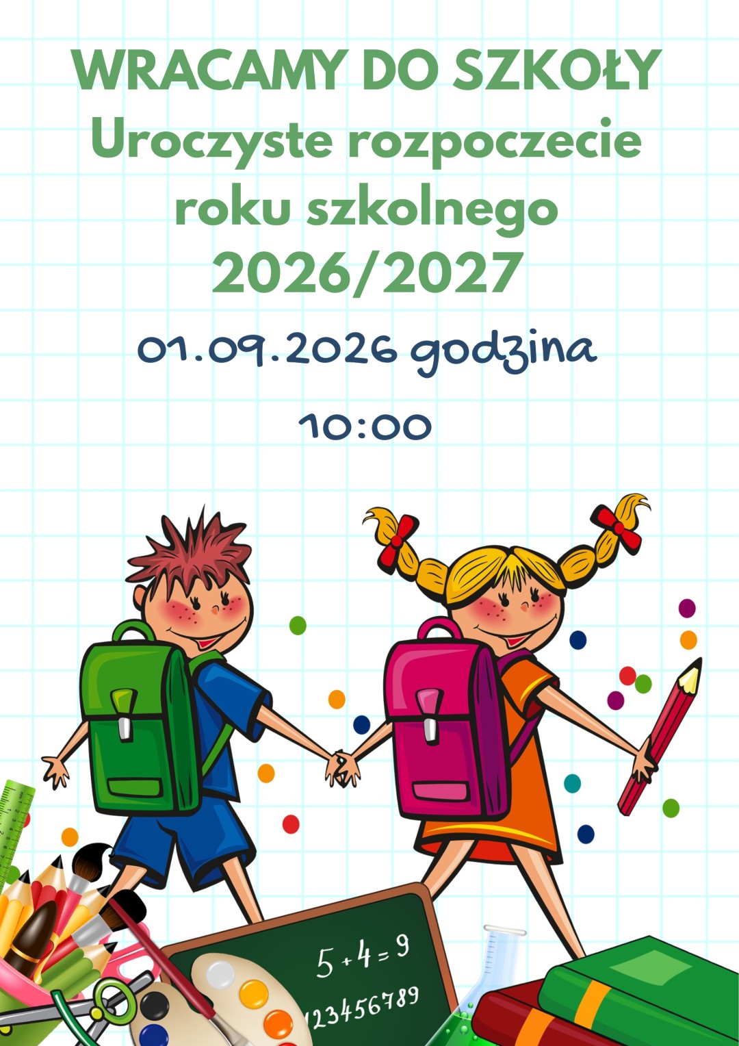 rozpoczęcie roku szkolnego 2026/2027 - 01.09.2026 godz. 10:00